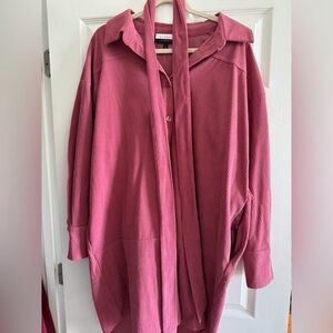 Women's Pink Corduroy Dress